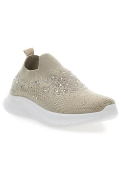 Sneakers Slip On con Tomaia in Mesh e Pietre Decorative CS1226-CANGURO Discount