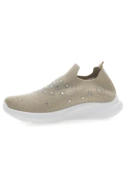 Sneakers Slip On con Tomaia in Mesh e Pietre Decorative CS1226-CANGURO Discount