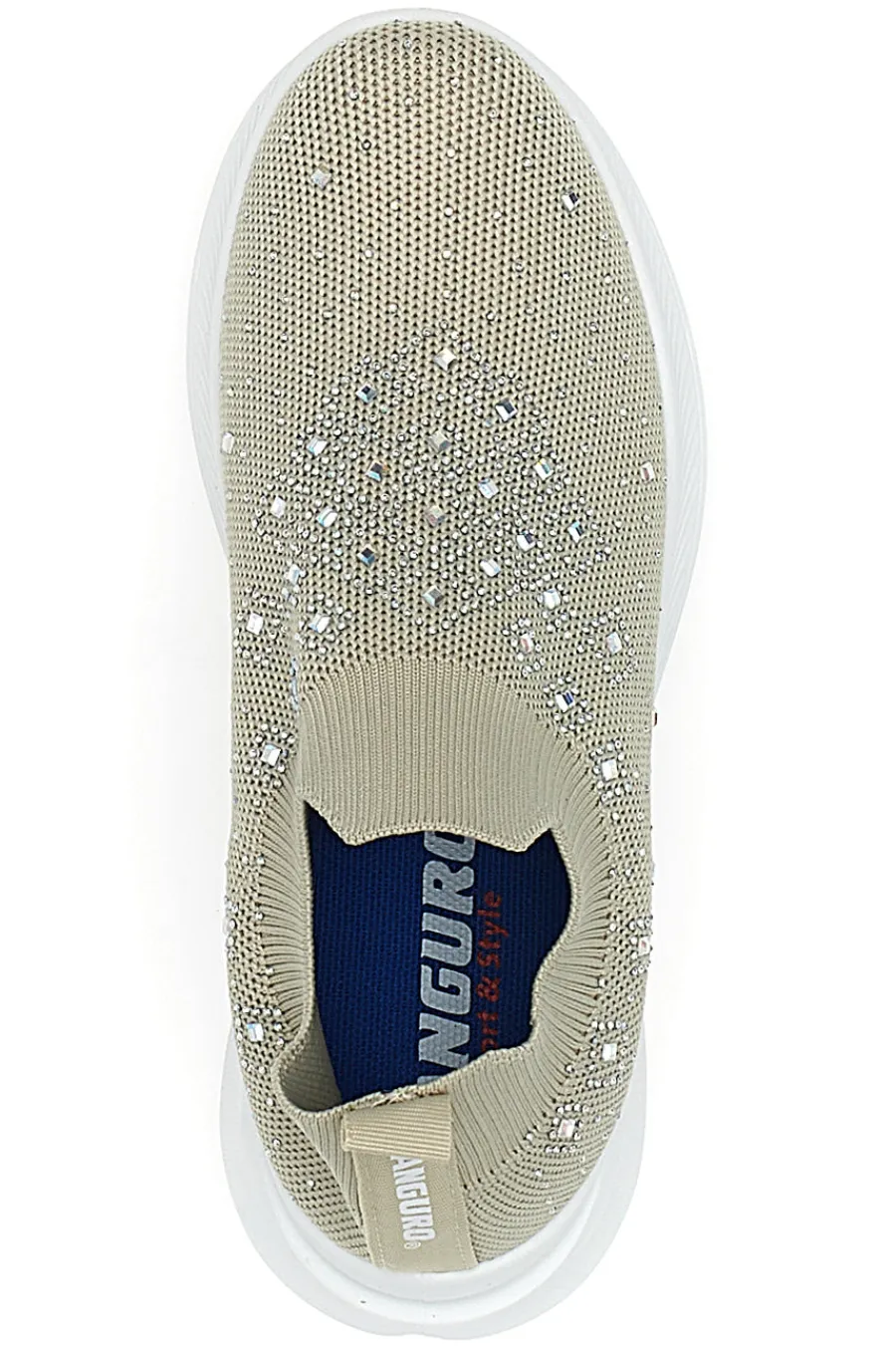 Sneakers Slip On con Tomaia in Mesh e Pietre Decorative CS1226-CANGURO Discount