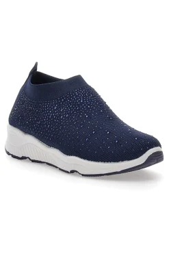 Sneakers Slip On Blu con Strass Me & Me 090264-ME u0026 ME Best