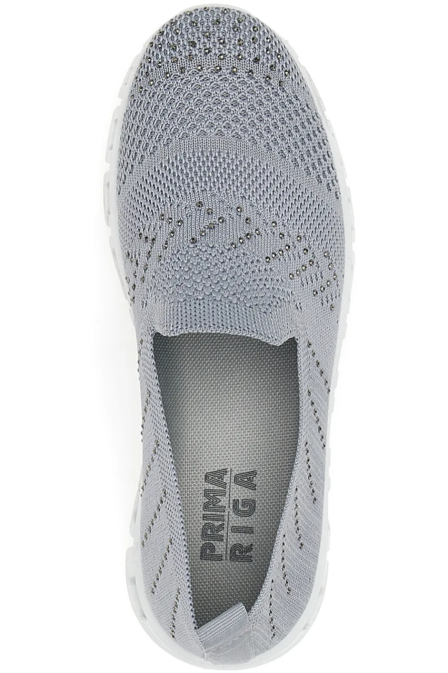 Sneakers Slip-On Grigie con Strass 471-PRIMA RIGA Online