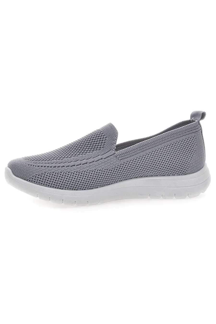Sneakers Slip On Grigie in Tessuto Me & Me 06-ME u0026 ME Best