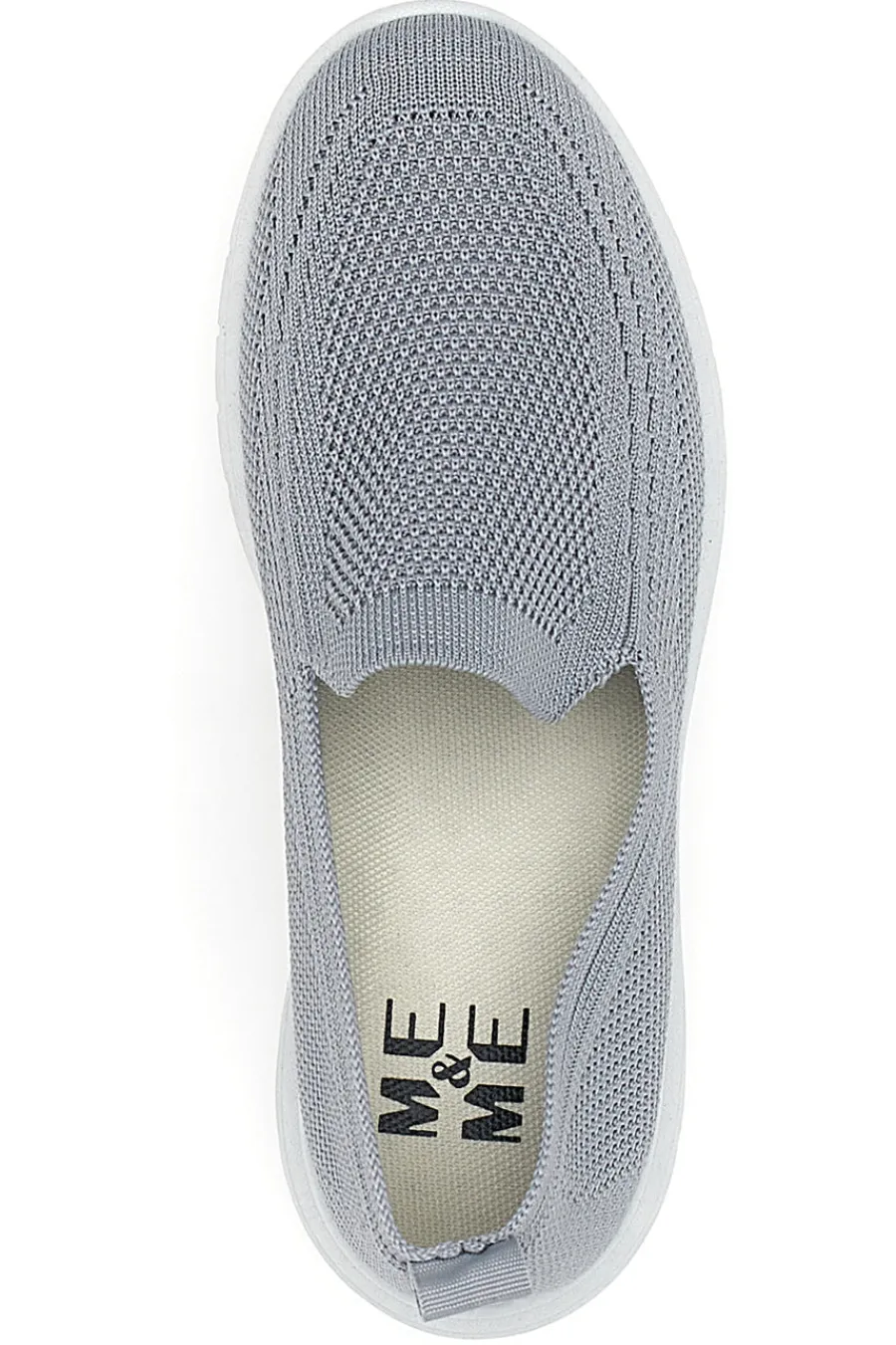 Sneakers Slip On Grigie in Tessuto Me & Me 06-ME u0026 ME Best