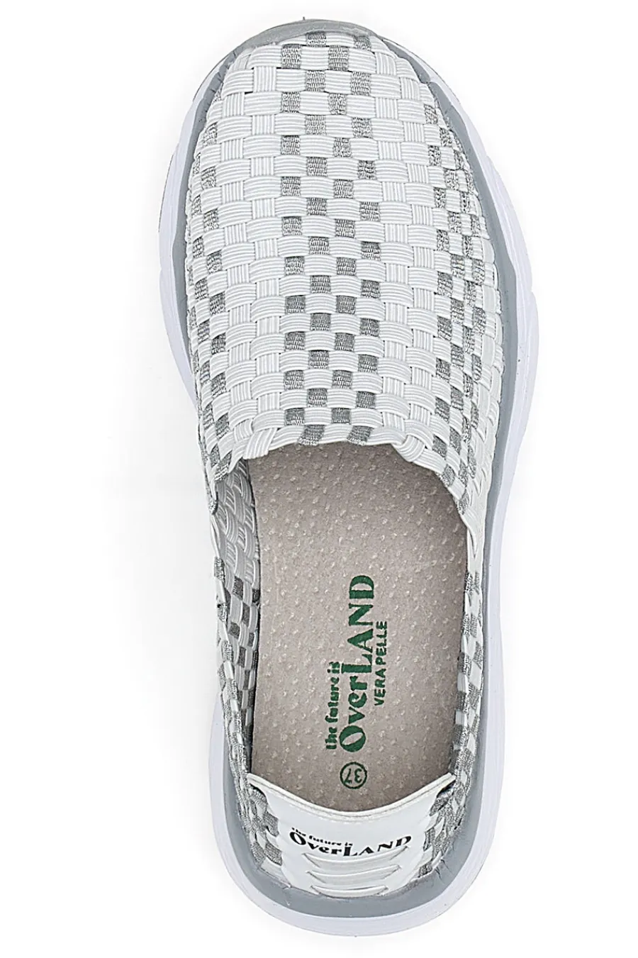 Sneakers Slip-on 9620 Bianche e Grigie-OVERLAND Clearance