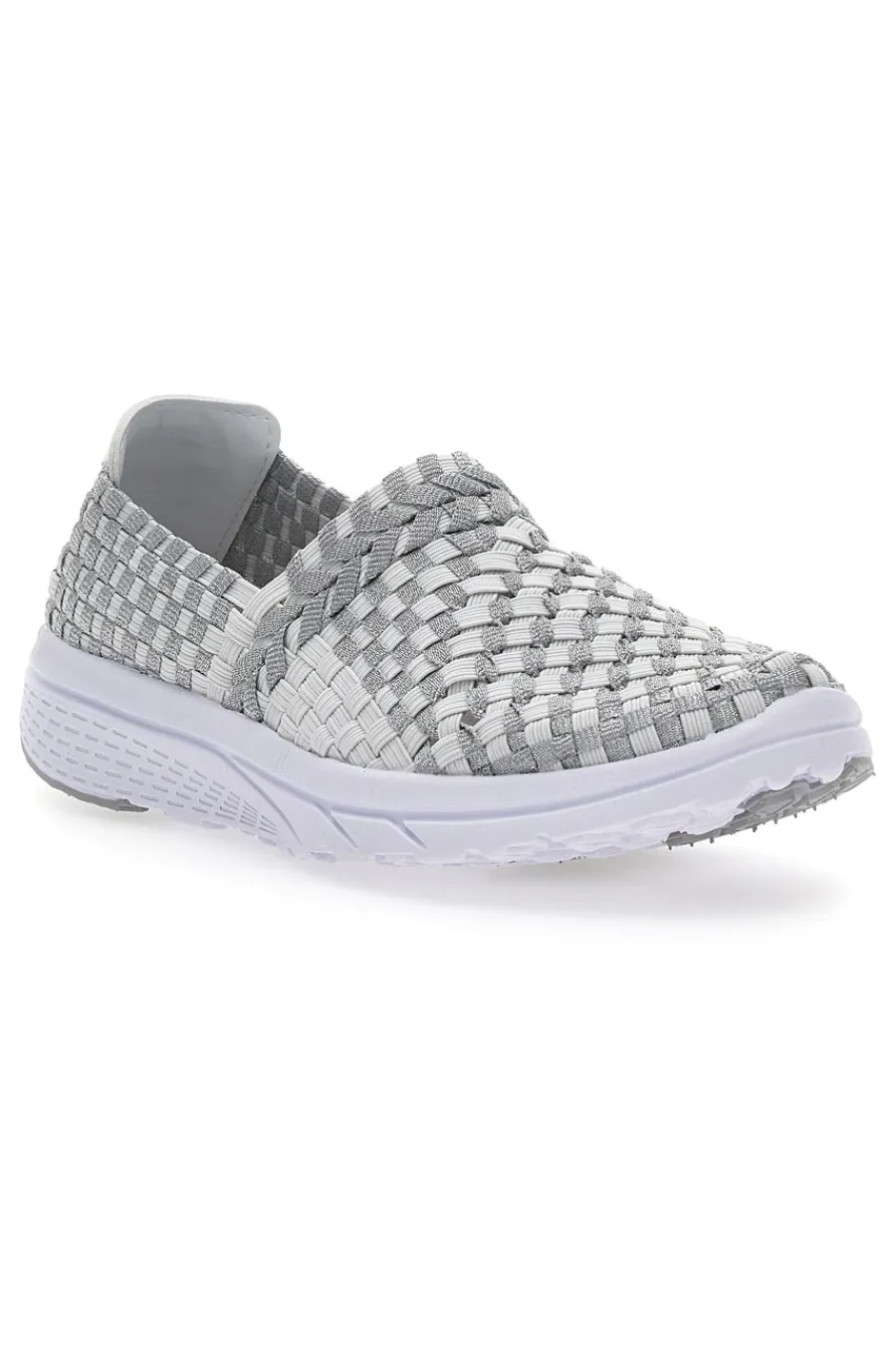Sneakers Slip-on 640 Bianche e Grigie-OVERLAND Best