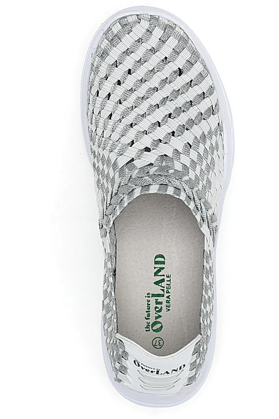 Sneakers Slip-on 640 Bianche e Grigie-OVERLAND Best