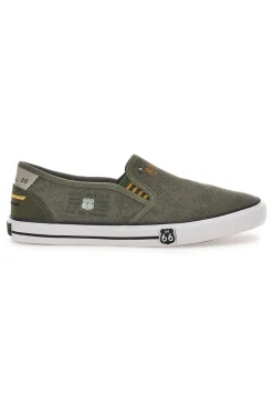 Sneakers Slip-On Verde Militare Route 66 21808