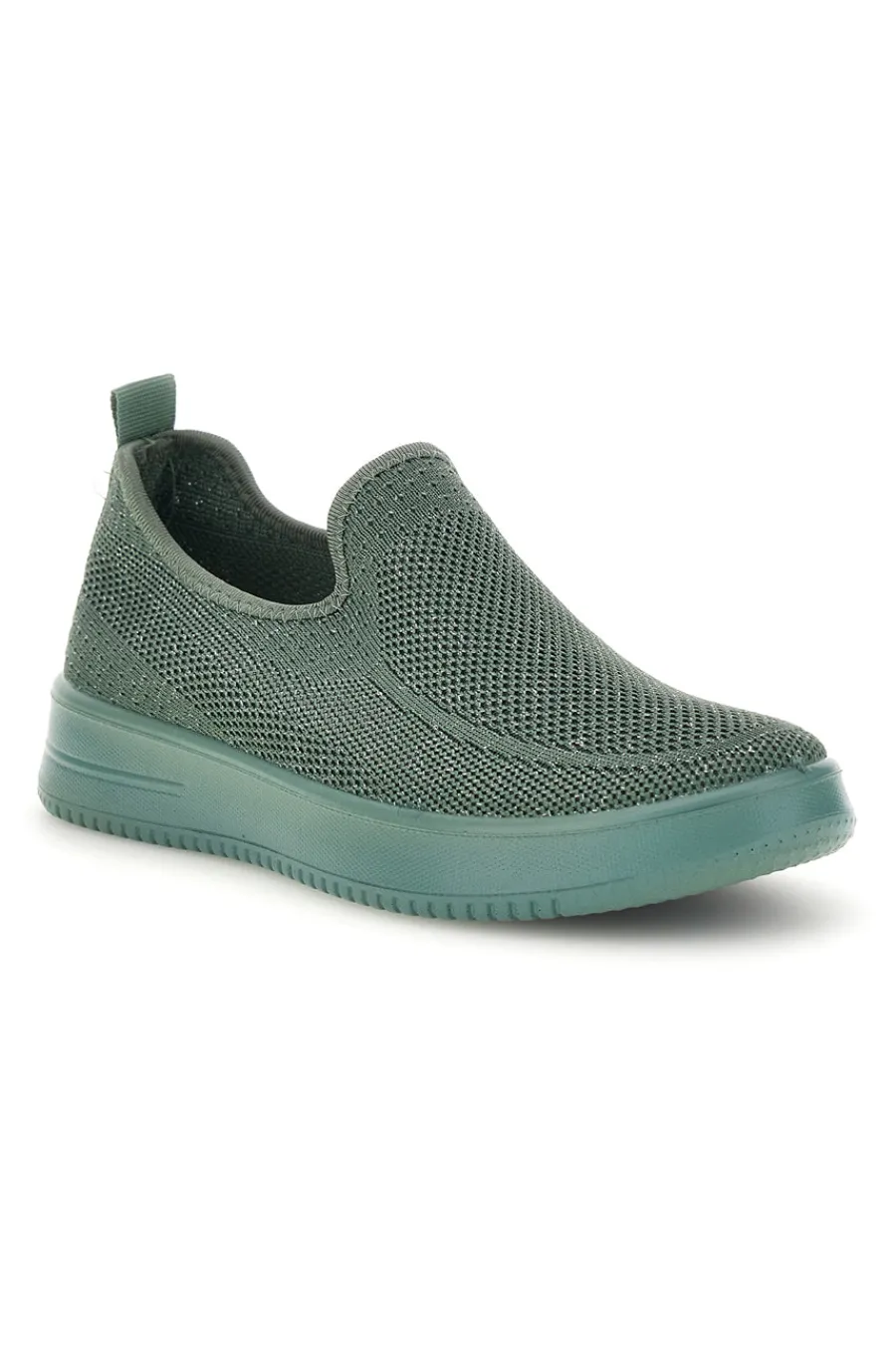 Sneakers slip on verdi in tessuto traforato tf2508059-MIO TEMPO Hot