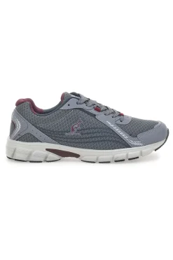 Sneakers Sportive Grigie e Bordeaux AUSTRALIAN AU24M110