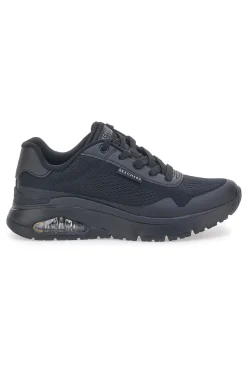 Sneakers Vegan Nere con Platform Uno Flex - Spring On Air-SKECHERS