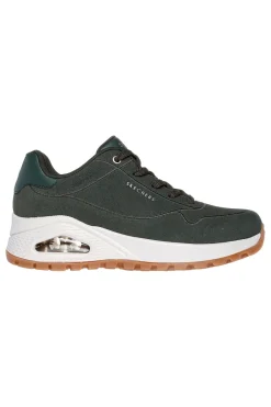 Sneakers oliva in suede con suola alta Uno Rugged Chillproof-SKECHERS Outlet