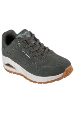 Sneakers oliva in suede con suola alta Uno Rugged Chillproof-SKECHERS Outlet