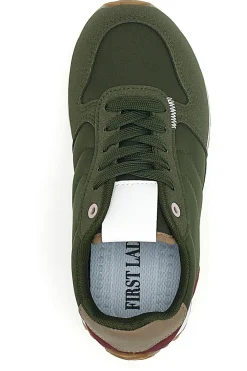 Sneakers verdi e bianche con lacci GB2015-FIRST LADY