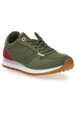 Sneakers verdi e bianche con lacci GB2015-FIRST LADY