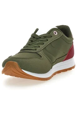 Sneakers verdi e bianche con lacci GB2015-FIRST LADY