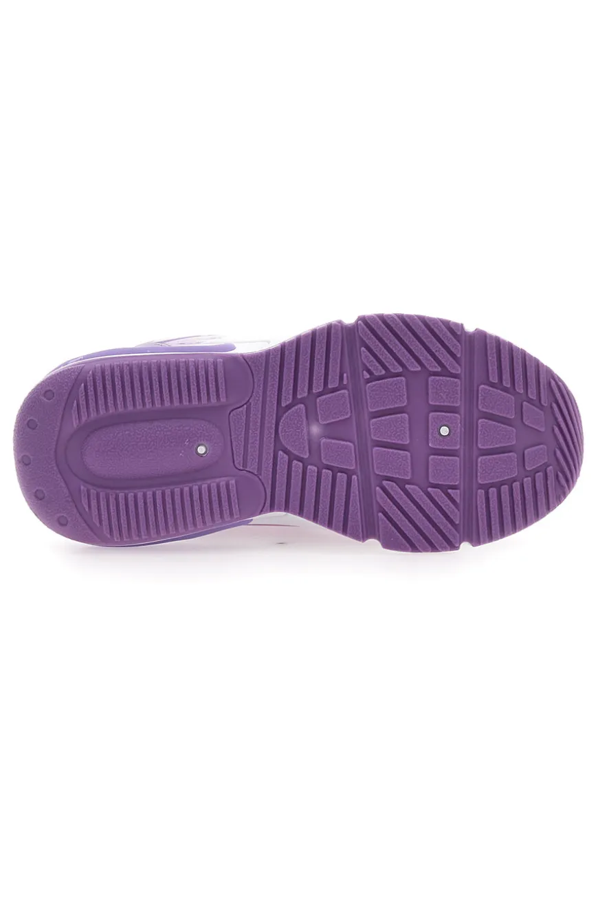 Sneakers Viola Con luci e Strappo in Velcro Frozen D11551M