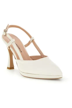 Spitze cremefarbene Slingback-Schuhe mit Riemen 1922-PITTARELLO COUTURE Best