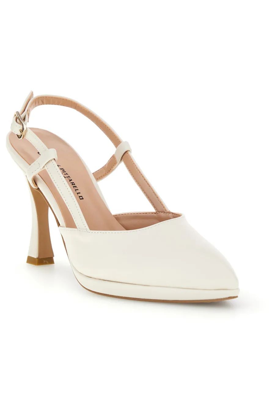 Spitze cremefarbene Slingback-Schuhe mit Riemen 1922-PITTARELLO COUTURE Best