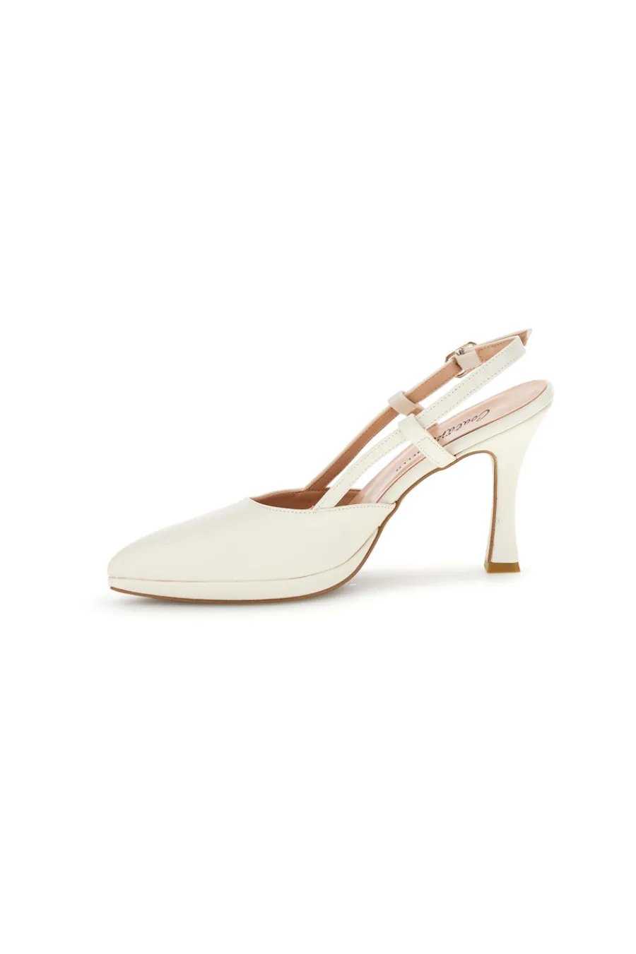 Spitze cremefarbene Slingback-Schuhe mit Riemen 1922-PITTARELLO COUTURE Best