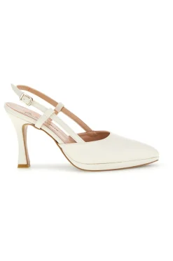 Spitze cremefarbene Slingback-Schuhe mit Riemen 1922-PITTARELLO COUTURE Best
