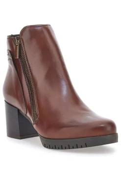 Stivaletti Ankle Boots Marroni 24905-THE FIRST Best