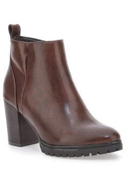 Stivaletti Ankle Boots Marroni Con Tacco 8 cm 16807213-CAFE' COST