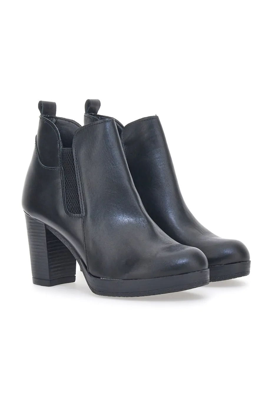 Stivaletti Ankle Boots 302 Nero Vera Pelle-PITTARELLO CLASS