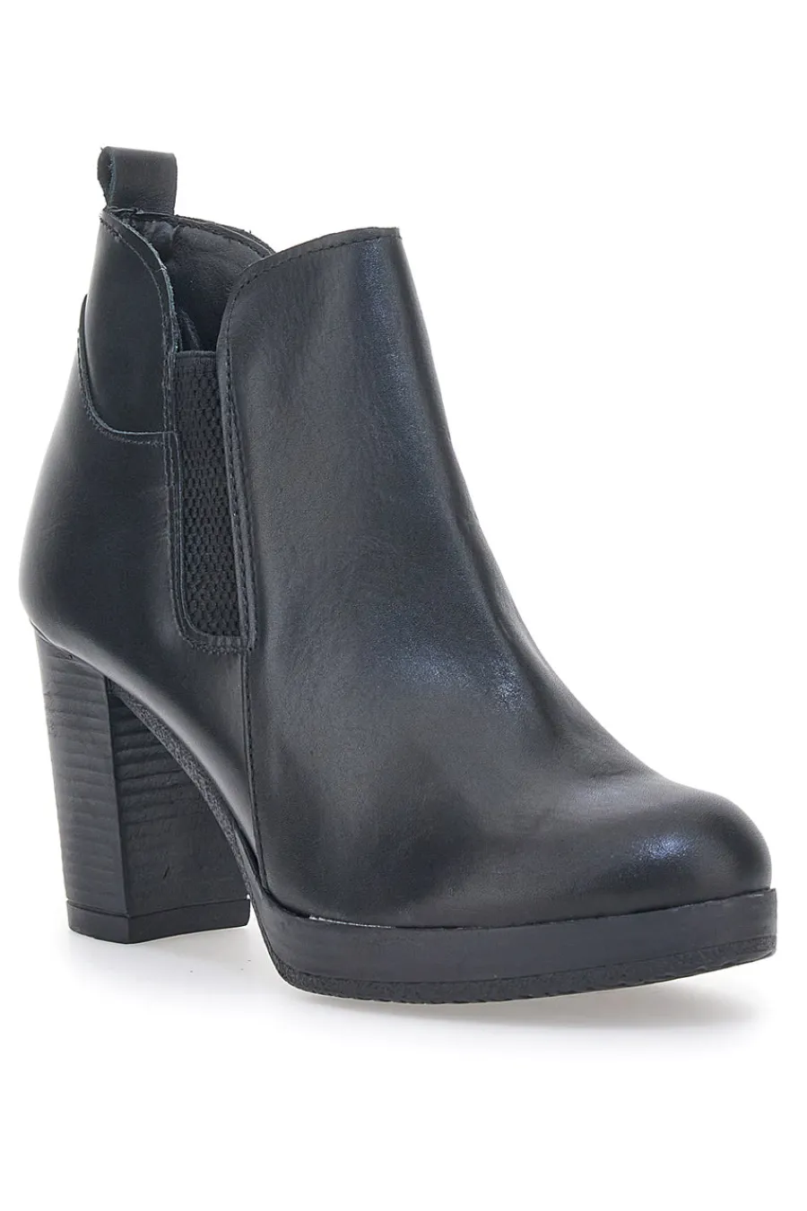 Stivaletti Ankle Boots 302 Nero Vera Pelle-PITTARELLO CLASS