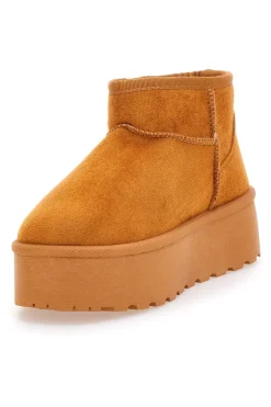 Stivaletti beige effetto pantofola con platform e interno in pelo PK1497C-PITTARELLO LOVE