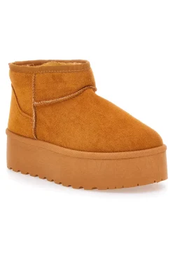 Stivaletti beige effetto pantofola con platform e interno in pelo PK1497C-PITTARELLO LOVE