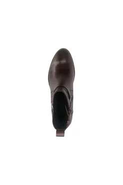 Stivaletti bordeaux in pelle caldi con fibbia D15AMQ374000-BAGATT