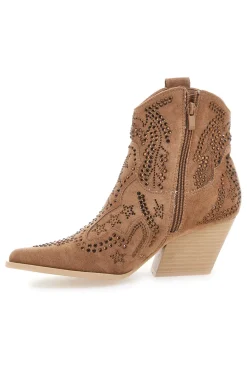 Stivaletti Camel Con Strass P590-FIRST LADY Hot