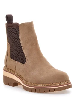 Stivaletti chelsea beige con suola carrarmato 2-ALTEMBERG