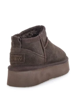 Stivaletti Flatform in Vera Pelle Scamosciata con Pelo Pittarello Wow 3547-WOW PITTARELLO Best