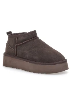 Stivaletti Flatform in Vera Pelle Scamosciata con Pelo Pittarello Wow 3547-WOW PITTARELLO Best