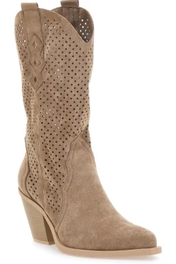 Stivaletti Khaki Con Cerniera P549-FIRST LADY Online