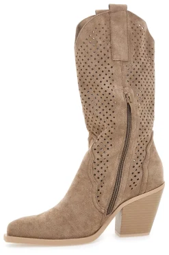 Stivaletti Khaki Con Cerniera P549-FIRST LADY Online