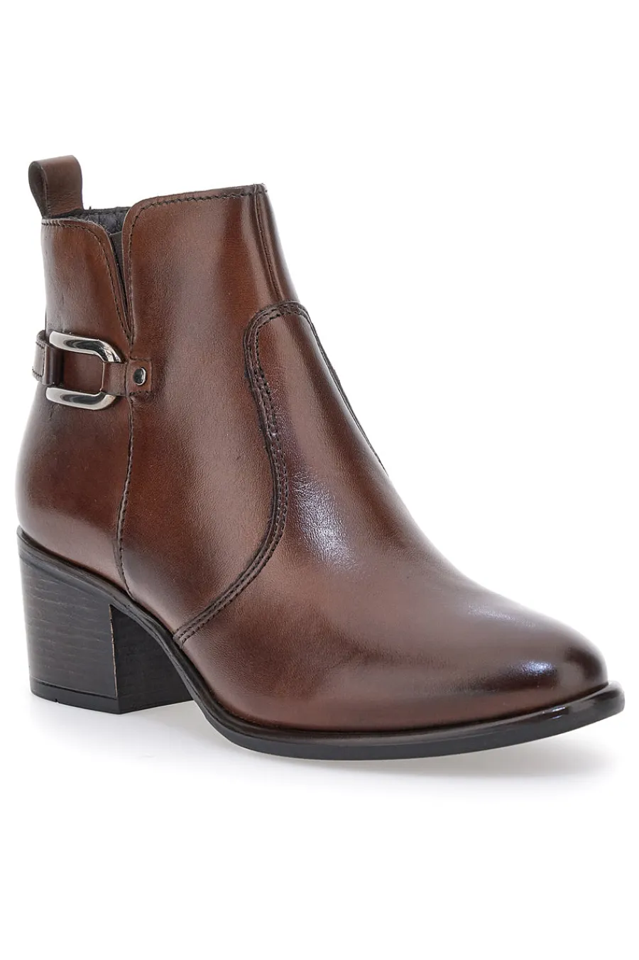 Stivaletti marroni in vera pelle con doppia fibbia 1976-PITTARELLO CLASS Clearance