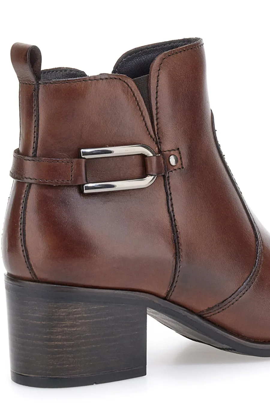Stivaletti marroni in vera pelle con doppia fibbia 1976-PITTARELLO CLASS Clearance