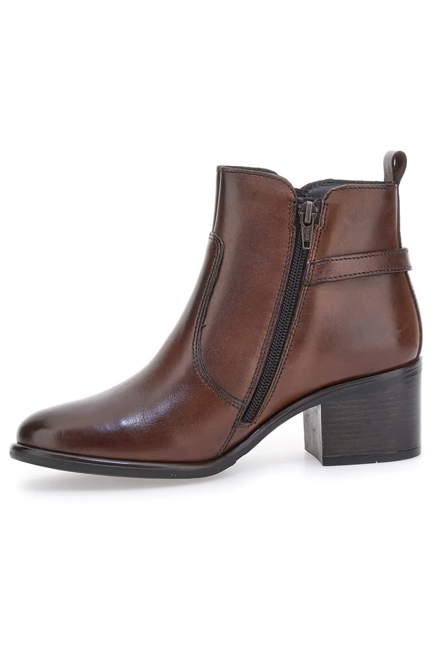 Stivaletti marroni in vera pelle con doppia fibbia 1976-PITTARELLO CLASS Clearance