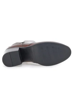 Stivaletti marroni in vera pelle con doppia fibbia 1976-PITTARELLO CLASS Clearance