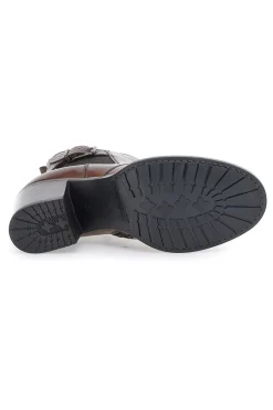 Stivaletti marroni in vera pelle con tacco a blocco 3047-PITTARELLO CLASS