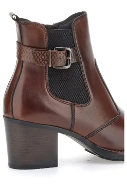 Stivaletti marroni in vera pelle con tacco a blocco 3047-PITTARELLO CLASS