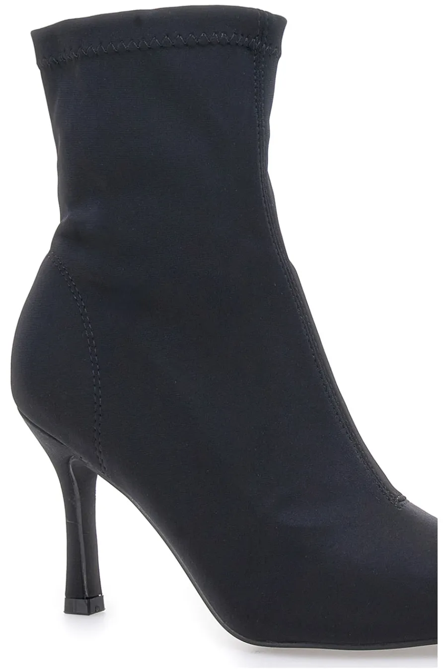 Stivaletti neri a calza con tacco a spillo P632-THE FIRST Best