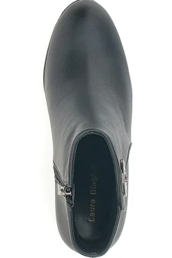 Stivaletti neri alla caviglia con tacco a blocco 8363M24-LAURA BIAGIOTTI Discount
