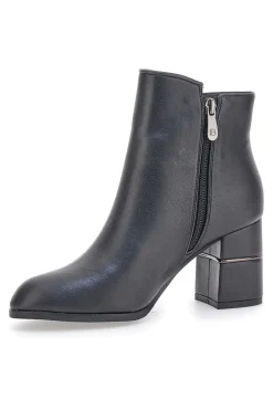 Stivaletti neri alla caviglia con tacco a blocco 8363M24-LAURA BIAGIOTTI Discount