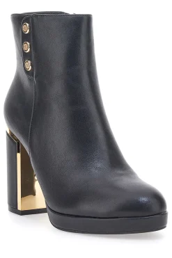 Stivaletti Neri con Dettagli Dorati e Tacco Alto RQ23WT8-LE HAVRE PARIS Best
