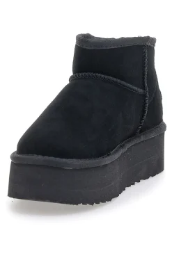 Stivaletti Neri con Pelo e Tomaia in Pelle WD5002SA-MON DIEU Online