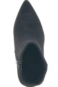 Stivaletti neri con tacco alto e punta affusolata P624-THE FIRST New