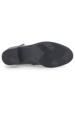 Stivaletti Neri con Tomaia in Pelle e Tacco a Blocco PRIMA RIFA SF1302-PRIMA RIGA New